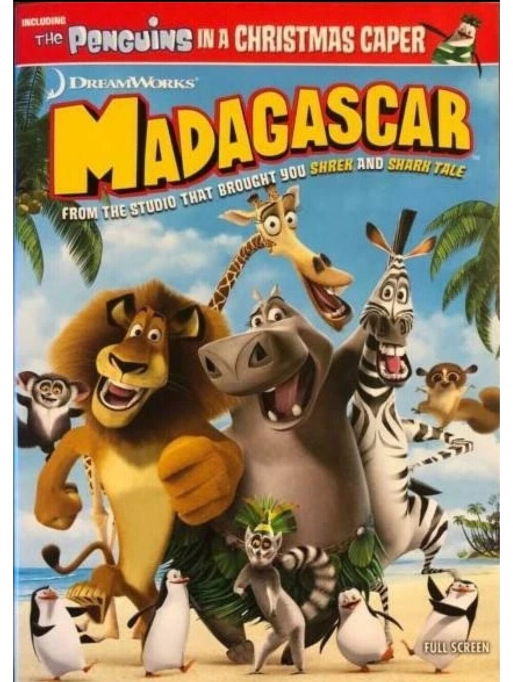 Madagascar [ DVD, 2005 ] Feat. Penguins Christmas Caper DreamWorks Full Screen